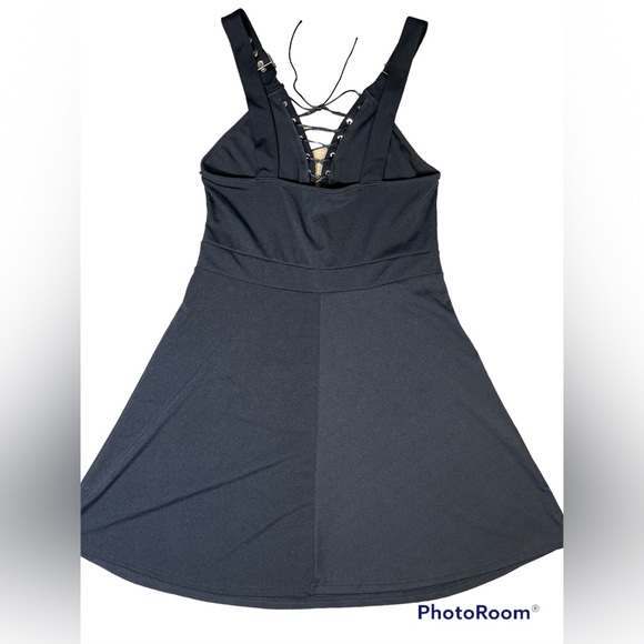 Gothic Black Suspenders Dress Size Large - Picture 4 of 6